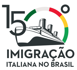 logo 150 anos de imigração itraliana no Brasil